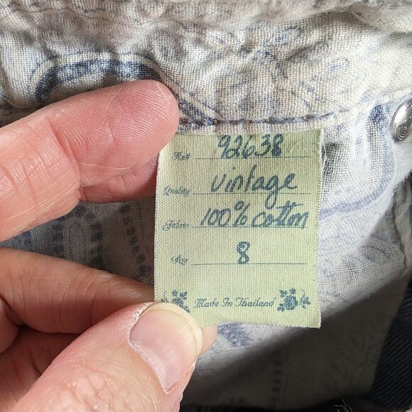 Fossil Jean Skirt Womens 8 Mini Raw Hem Cut off Slit Distressed Y2K Grunge Boho - Picture 8 of 11